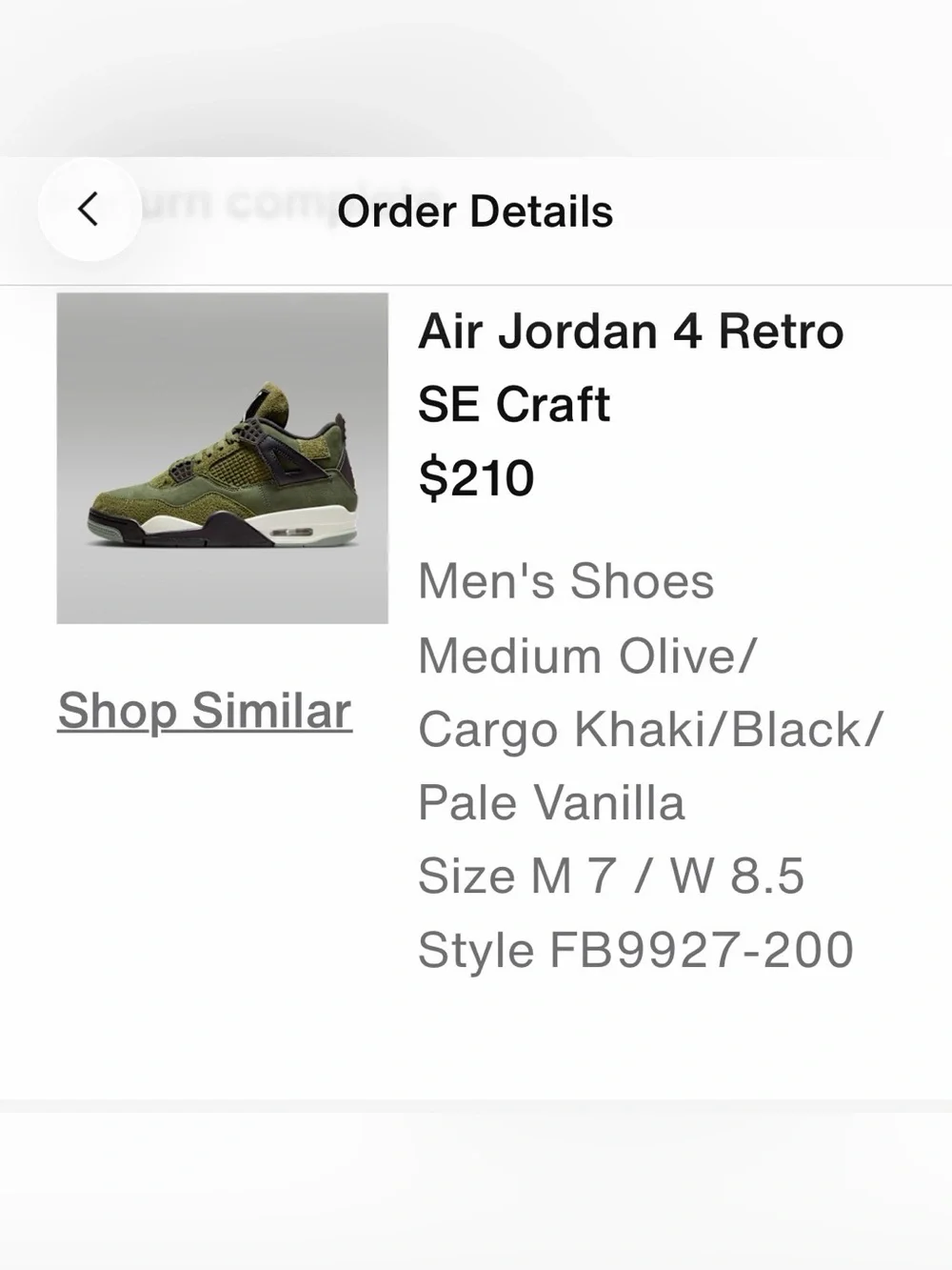 Jordan 4 Retro Olive Green and Black Men's Sneakers